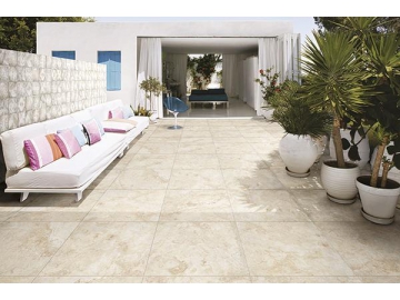 Baldosa de Porcelana serie Travertine