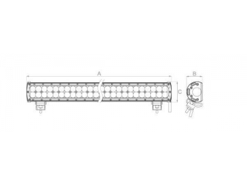 Barra de luces LED de dos hileras 3W, E34