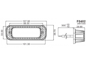 Barra de luces de advertencia LED, F0402