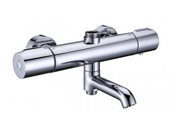 Grifo termostático de ducha – válvula mezcladora termostática – manijas de aleación de zinc, anti-escaldaduras GR-LY-42C