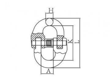 Eslabón conector de acero aleado