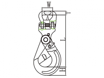 Gancho de autobloqueo para eslinga de acero aleado