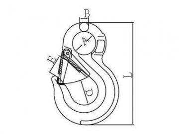 Gancho de ojal para eslinga de acero aleado
