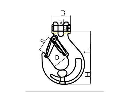 Gancho de horquilla para eslinga de acero aleado SLR012