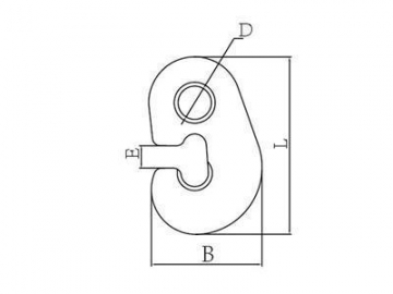 Gancho G para cadena de acero aleado