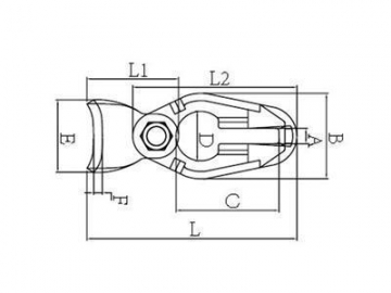 Eslabón conector de acero aleado