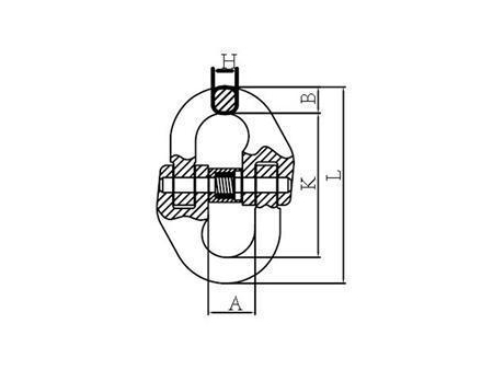 Eslabón conector de acero aleado