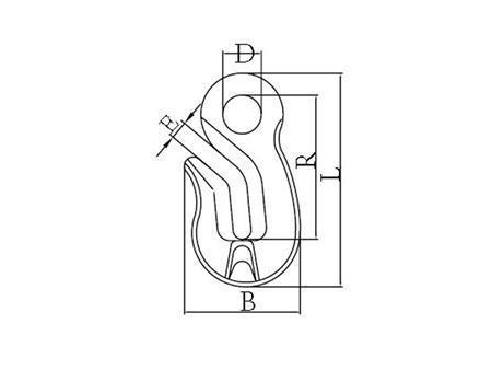 Gancho de ojal de acero aleado de garganta profunda