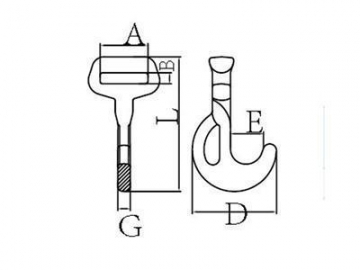 Gancho para eslinga de acero aleado