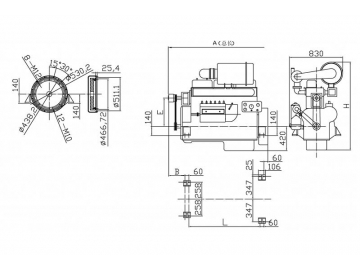 Motor diesel de 12 cilindros 720KW SY296TAB72