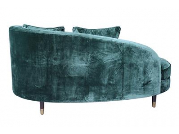 Chaise longue con patas de metal