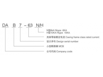 Interruptor en miniatura DAB7-100 8kA MCB