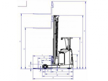 Carretilla elevadora eléctrica 2000kg FRB