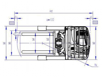 Carretilla elevadora eléctrica 2000kg FRB