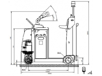 Tractor de arrastre con conductor de pie 3000-5000kg