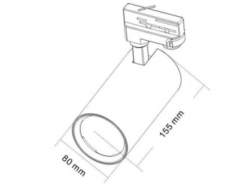 Cabezal para Riel de Iluminación LED Serie H con Controlador Integrado, 90-100lm/W