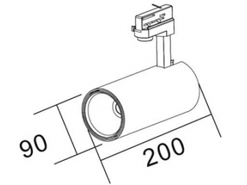 Cabezal para Riel de Iluminación LED Serie U con CCT y Ángulo de Haz Ajustable