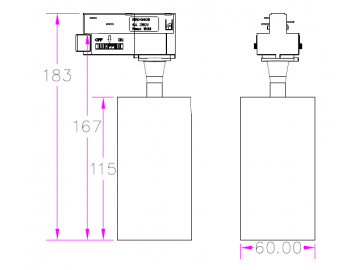 Cabezal para Riel de Iluminación LED Serie X, Riel de Iluminación LED con Reflector y Controlador Integrados