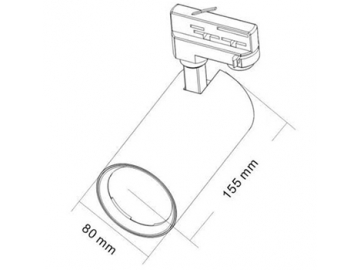 (Serie D) Luz de Riel LED con Tubo Recto y Controlador Integrado