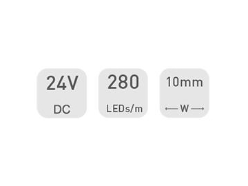 Tira LED para interiores  10mm 24V D6280H