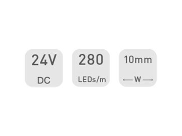 Tira LED flexible para interiores  10mm 24V D6280L