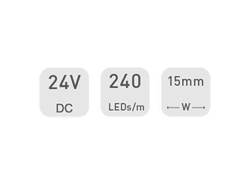 Tira LED para gabinetes  15mm 24V D4240