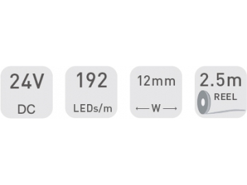 Tira LED flexible para interior  12mm 24V DS8192