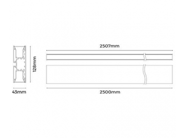 Perfiles de aluminio para luminaria lineal de pared  LC12843