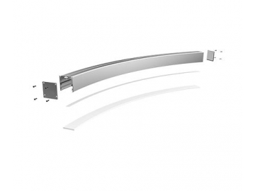 Perfiles de aluminio para aplique de luz LED curvo de techo  AS3535-15A45/15A90
