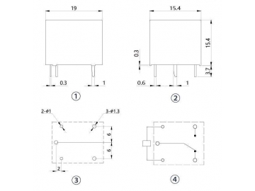 Relé electromagnético miniatura NNC66A