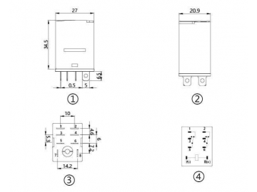 Relé electromagnético NNC68AZL-2Z (relé JQX-13F-2Z)