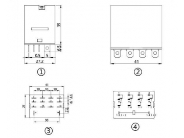 Relé electromagnético NNC68AZL-4Z (relé JQX-13F-4Z)