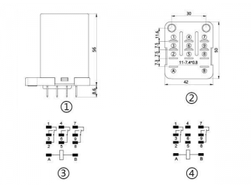 Relé electromagnético de potencia NNC71B (JQX-38F)