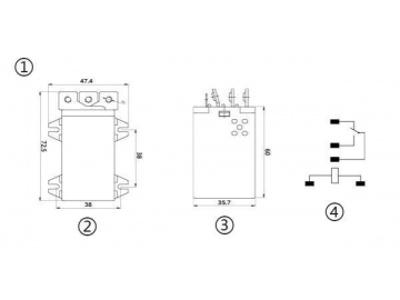 Relé electromagnético de potencia NNC71H (JQX-45F)