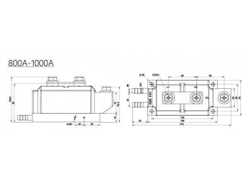 Módulo tiristor 300A-800A MTC MTK MTA MTX