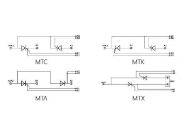 Módulo tiristor 300A-800A MTC MTK MTA MTX