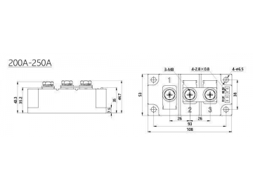 Módulo tiristor 200A-1000A MTC MTK MTA MTX