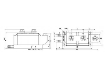 Módulo de diodo rectificador 300A-800A MDC MDA MDK