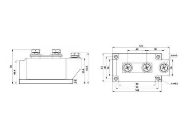 Módulo de diodo rectificador 200A-1000A MDC MDA MDK