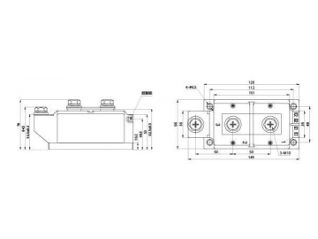 Módulo de diodo rectificador 200A-1000A MDC MDA MDK