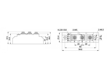 Módulo rectificador 25A-110A MFC MFA MFK MFX