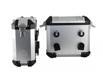 Equipaje de alforjas para motocicletas Cosmo-P1  (Incluye porta alforjas y cajas de aluminio laterales)