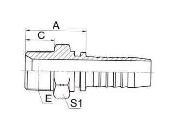 Racor cónico de 60º NPT, 15611