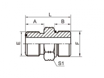 Adaptador de manguera macho ORFS SAE, 1FO