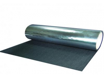 Tejido de fibras de carbono aluminizado resistente al calor