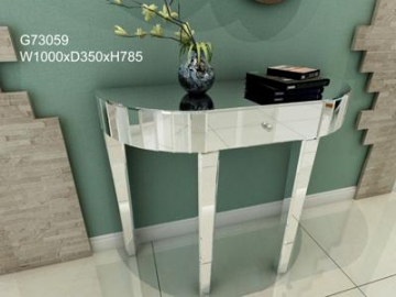 Mirror Glass Decorative Entryway Table