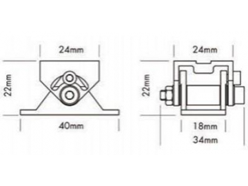 Perfil de aluminio con soporte de montaje para banda de luz LED