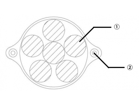 Anclaje de cable desmontable desmontable Serie RZI