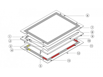 Caja de luz LED montada en pared