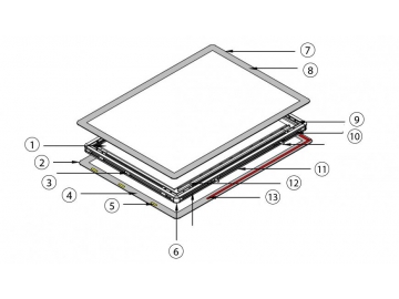 Caja de luz LED magnética de aluminio